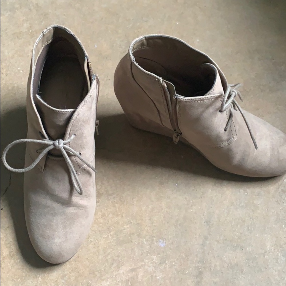 Tan booties